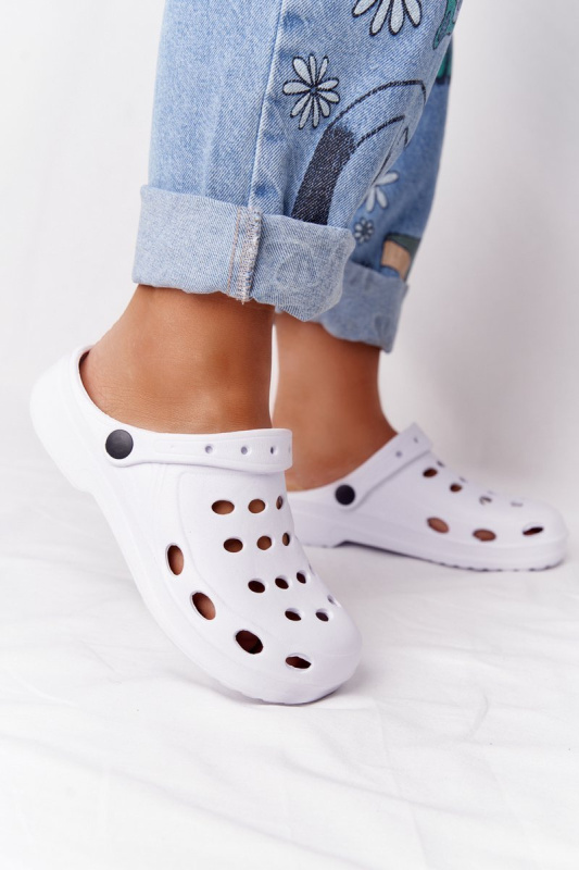 Dámské Nazouváky Bílé Pěnové Crocsy EVA 36