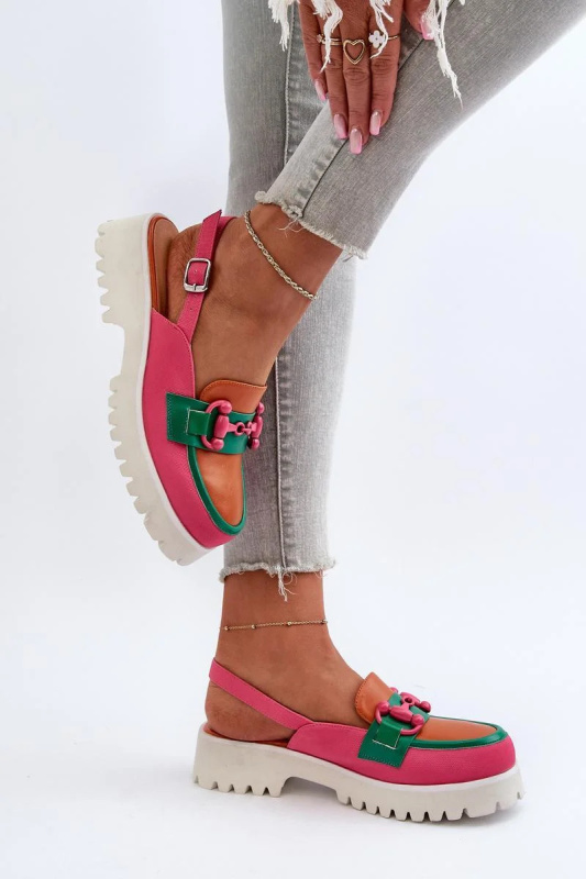 Dámské sandály MR38-656 růžovo-oranž-zelené - Step in style 41