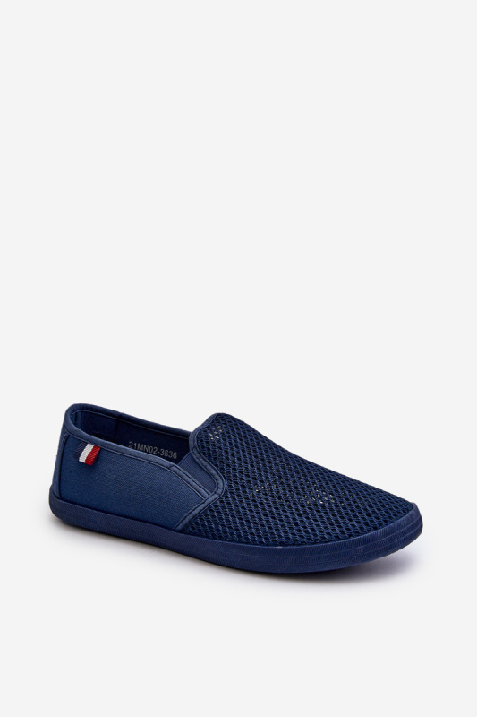 Pánské prolamované tenisky Navy Blue Koboru 41