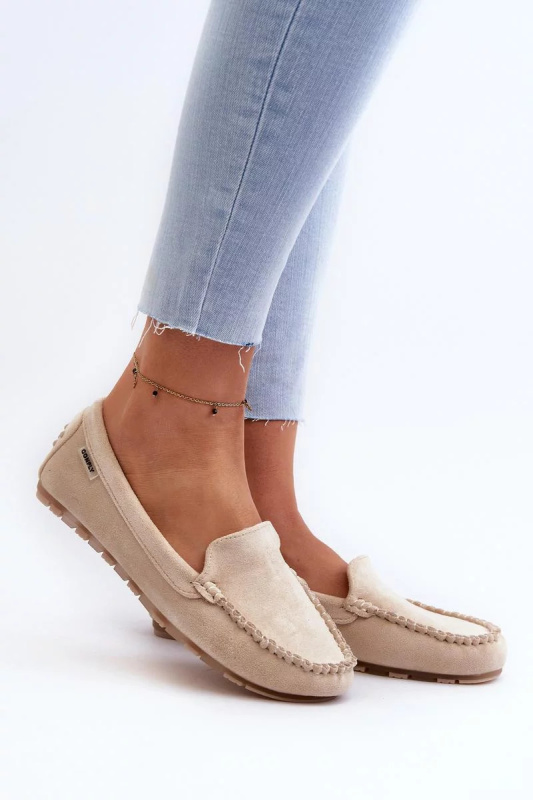 Dámské mokasíny DF937 Světle béžová - Step in style světle béžová 38