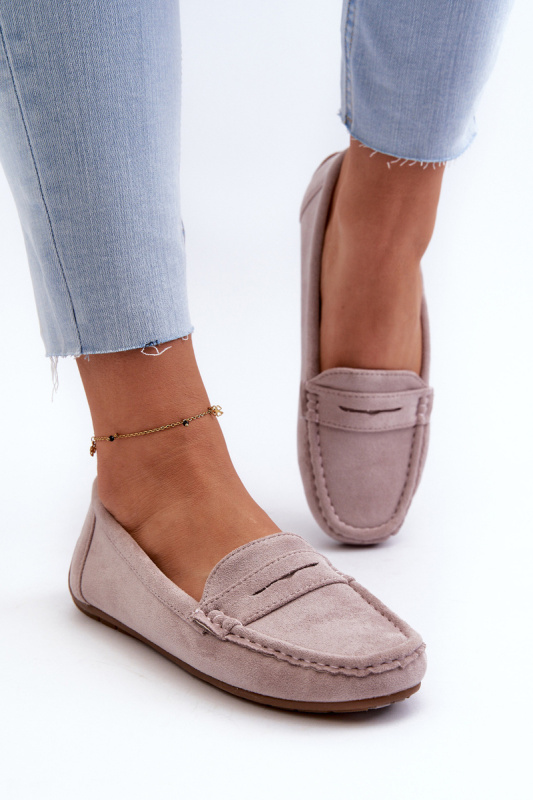 Dámské semišové mokasíny Purple Lenvie 37