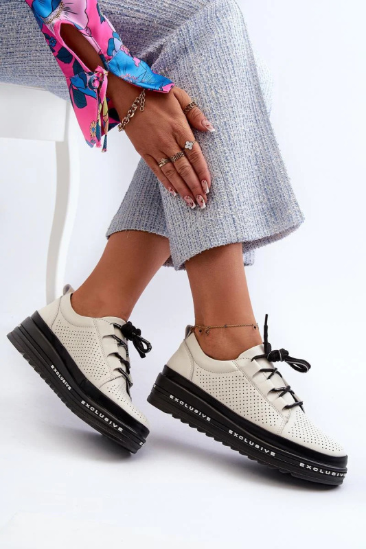 Polobotky LR769A černo-vanilkové - Step in style 36