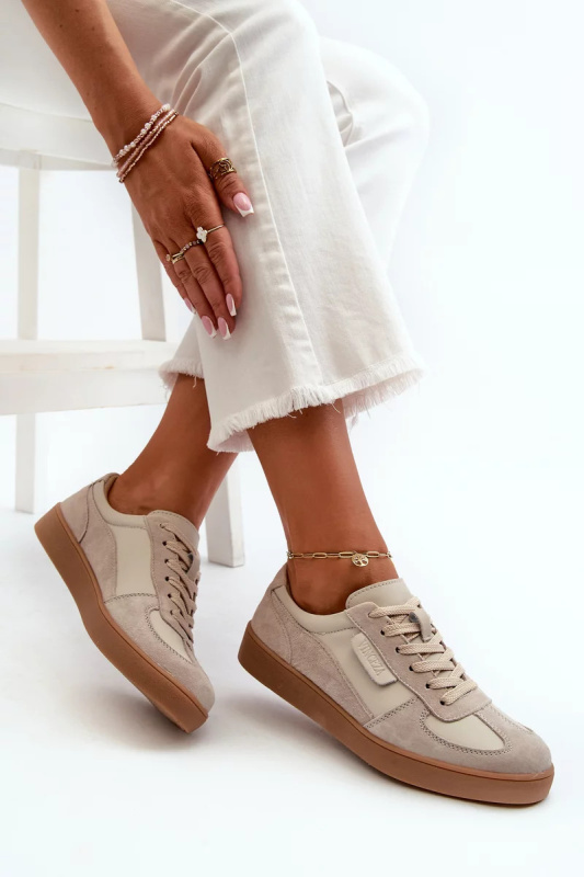 Dámské kožené tenisky šedé Vinceza Velikost: 40