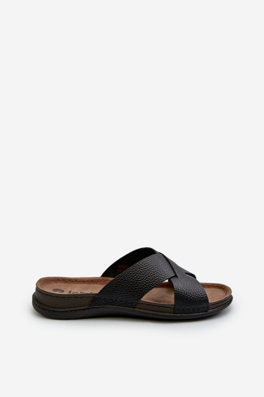 Lehké pohodlné pánské sandály s přezkami Inblu MT000016 černé 43