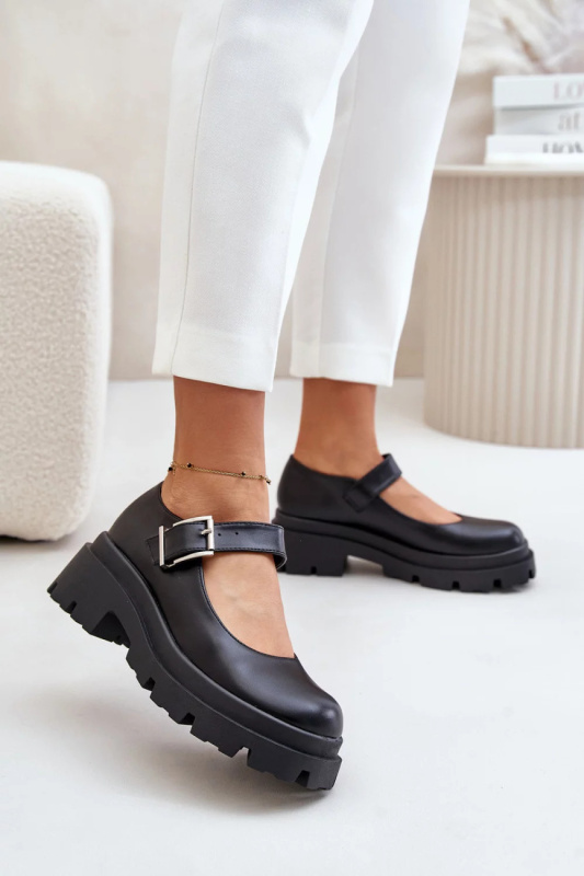 Dámské polobotky 1813 model 201029 Černá - Ideal shoes černá 41