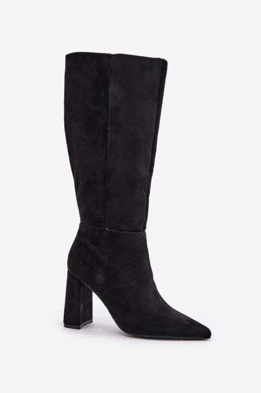 Kozačky na podpatku MVP315 černé - Step in style 38