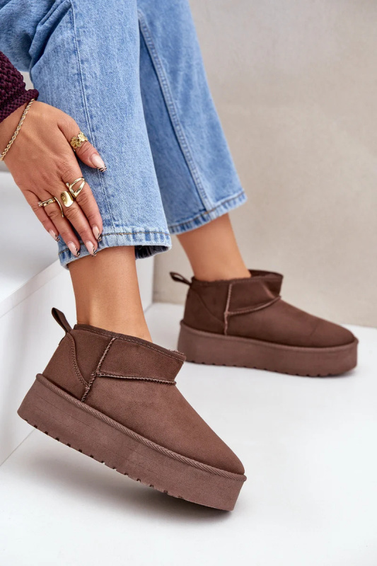 Nízké sněhule na platformě hnědé Korfedi 40