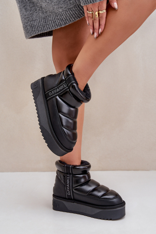 Nízké sněhule na silné podrážce D.Franklin DFSH371011 Černé 37