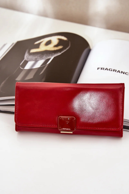 Eko Kožená Hladká Dámská Peněženka Červená Erolia Velikost: Univerzální