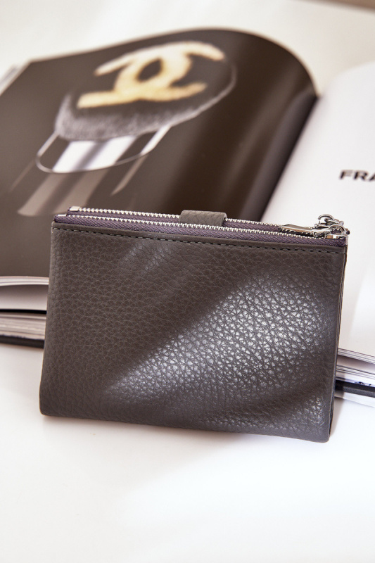 Eko Kožená Peněženka Dámská Tmavě Šedá Bronica univerzální