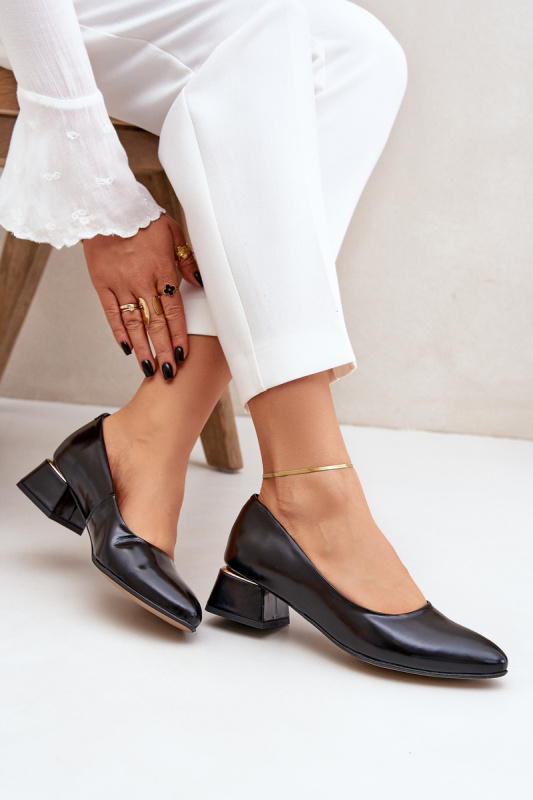 Kožené Lodičky Lewski 3118 Černé 38