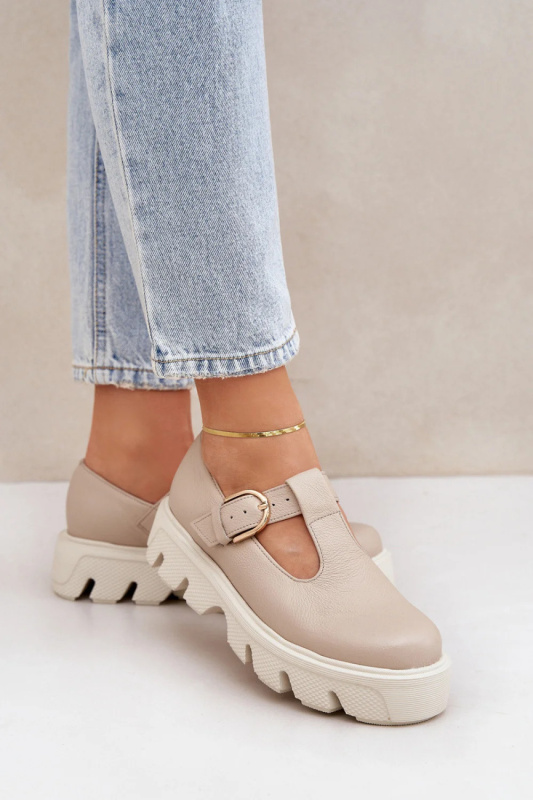 Dámské polobotky 20183 Béžová s ecru - ZaZOO béžová-ecru 39