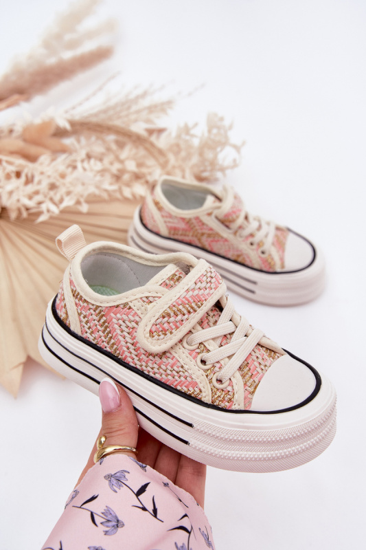 Dívčí Tenisky Na Suchý Zip Růžové Zelina 29