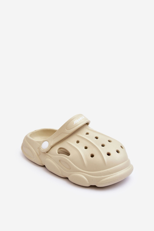 Dětské pěnové pantofle Crocs Béžove Cloudy 30/31