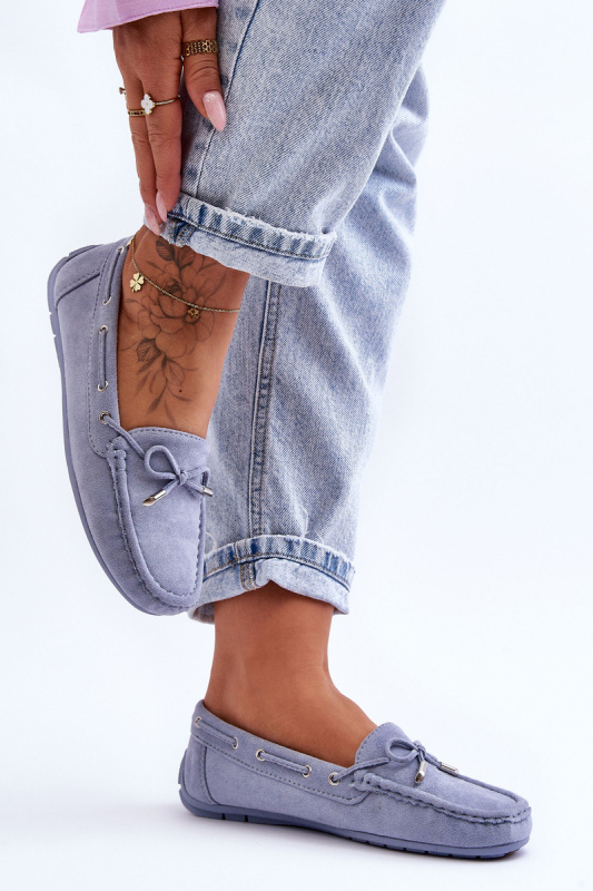 Dámské semišové mokasíny modré Si Passione 38