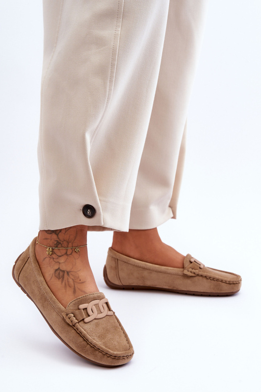 Dámské módní semišové mokasíny hnědé Rabell 36