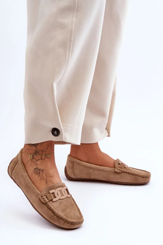 Dámské módní semišové mokasíny hnědé Rabell 37