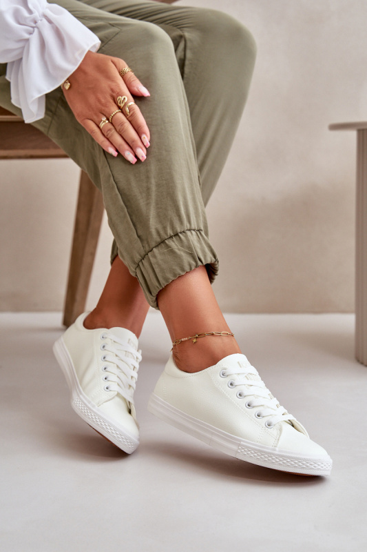 Dámské klasické kožené tenisky bílé Misima 38