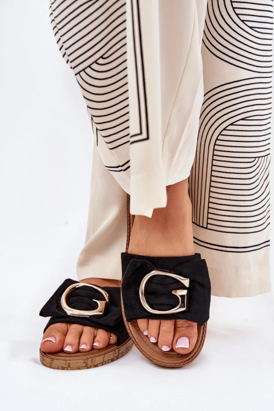 Dámské pantofle M578 Černá s hnědou - Step in style černo-hnědá 40