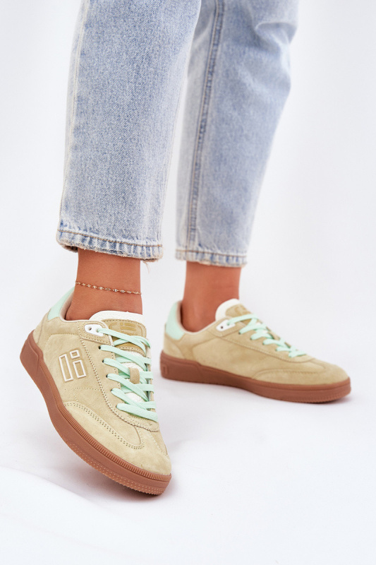 Semišové Sportovní Boty Tenisky Dámské D.Franklin Limetkové DFSH387005 41