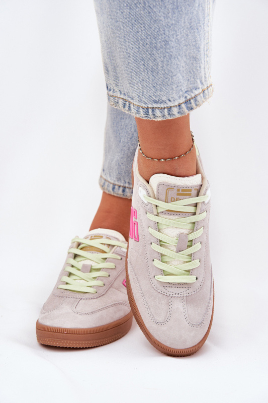 Semišové Sportovní Boty Tenisky Dámské D.Franklin Ztlumená Bílá DFSH387005 39