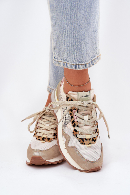 Tenisky Sportovní Boty Dámské D.Franklin DFSH378006 Zlaté 37