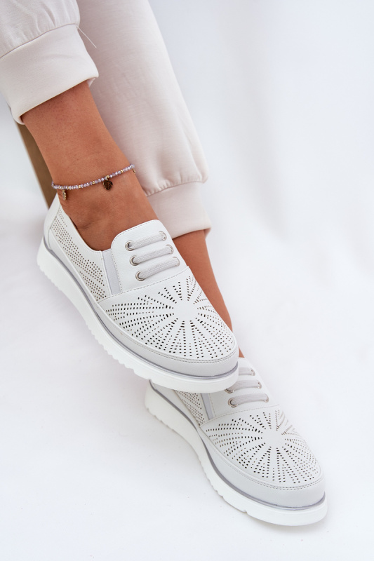 Dámské Polobotky Na Klínku Bílé Azethia 39