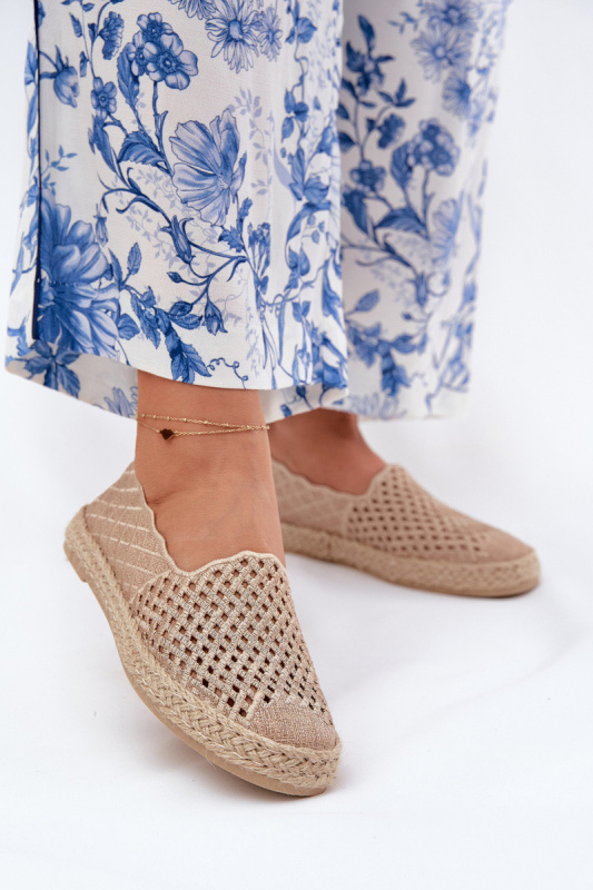Dámské Espadrilky S Pletením Béžové Vinceza 13625 37