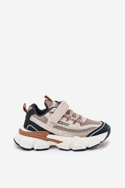 Tenisky Sportovní Boty Dětské Na Suchý Zip Béžové Ronivelle 34