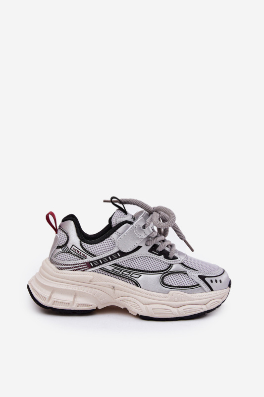 Dětské Tenisky Na Tlusté Podešvi Stříbrné Xairana 32