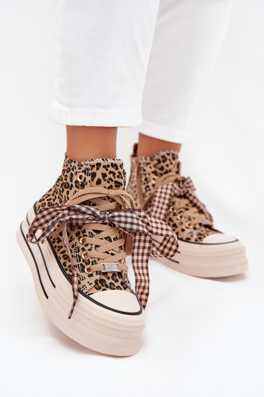 Dámské Tenisky S Mašlí A Zipem Na Platformě Panthera Mavara 37