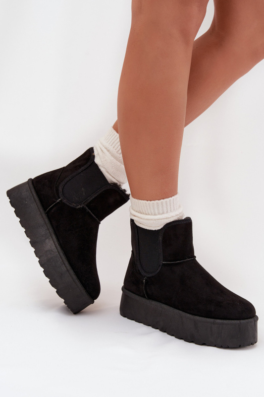 Dámské Sněhule S Elastickým Vložením Černé Kiora 39