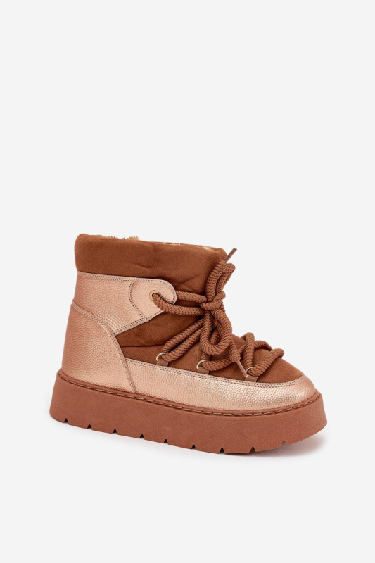 Dámské nízké sněhule Xarina – camel Velikost: 37