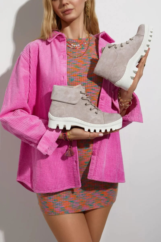 Semišové boty Trapper Tiered Světle fialová Dalles 36