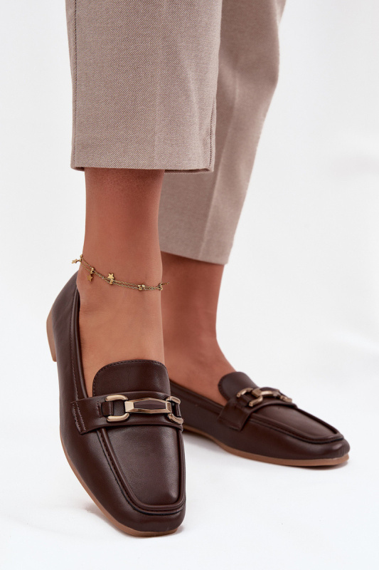 Dámské mokasíny s ozdobou hnědé Priscelle 37