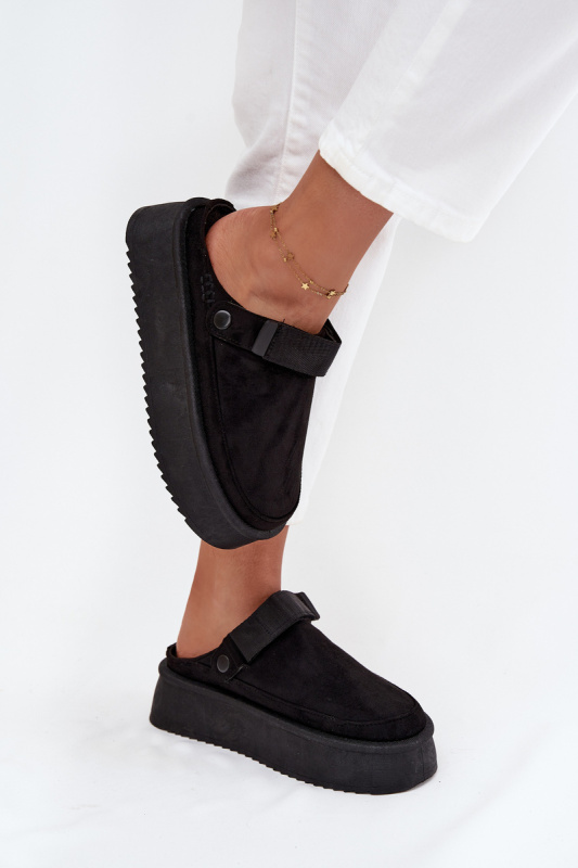 Boto Dámské sněhule na platformě s přezkou černé Jorielle