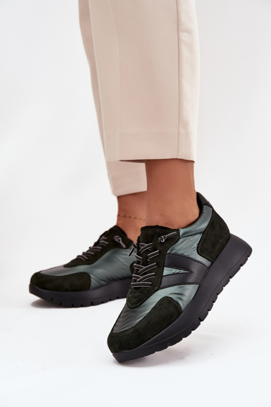 Dámské tenisky na platformě Vinceza 58561 tmavě zelené 37