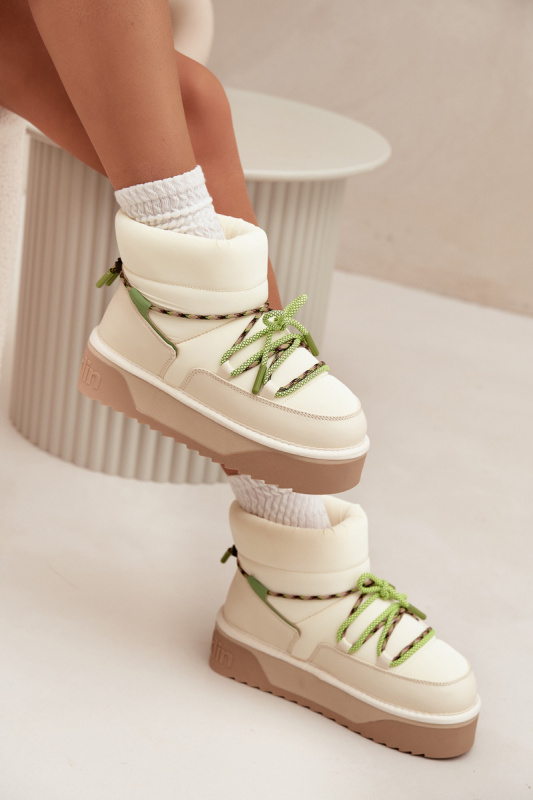 Sněhule na platformě D.Franklin DFSH371015 světle béžové 40