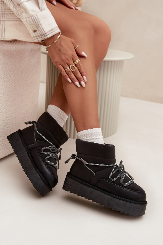 Sněhule na platformě D.Franklin DFSH371015 Černé 38