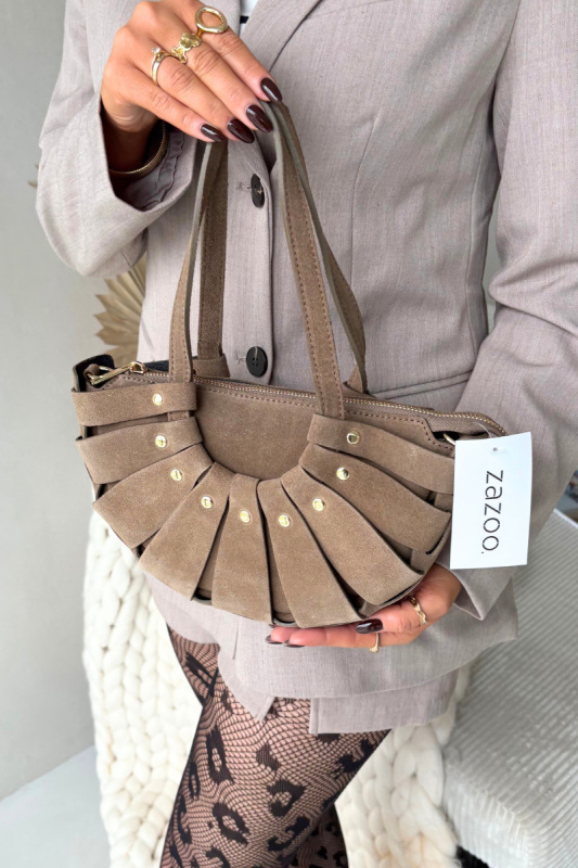 Kabelka z přírodního semiše béžová Marivane univerzální