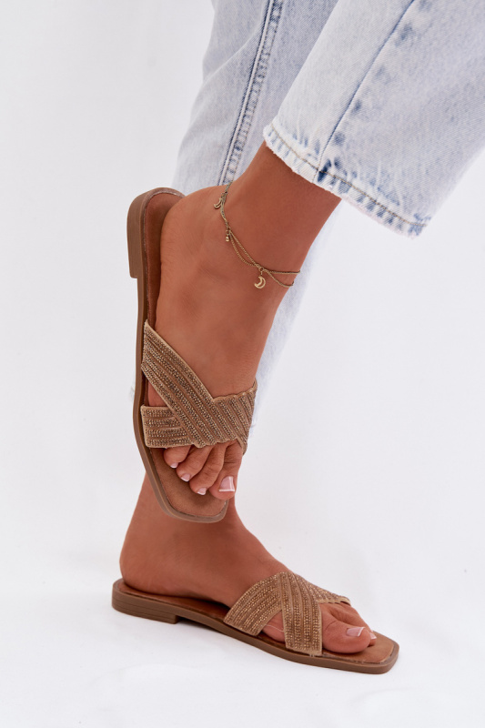 Dámské zlaté pantofle Boto Zinnia