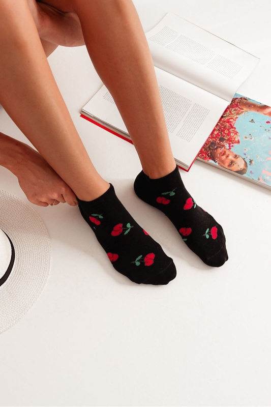 Milena dámské kotníkové ponožky Cherry Black