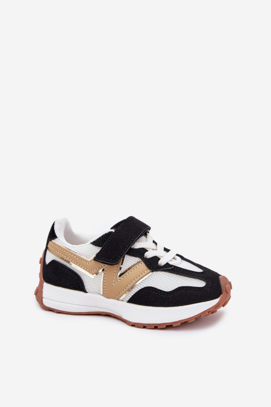 Dětské tenisky na suchý zip bílou-černé Tezzu 32