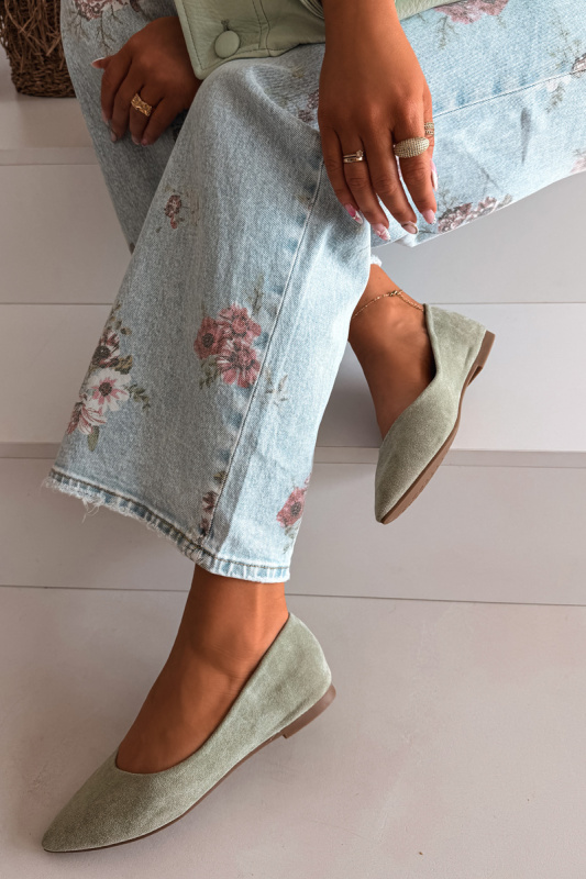 Dámské eco semišové baleríny