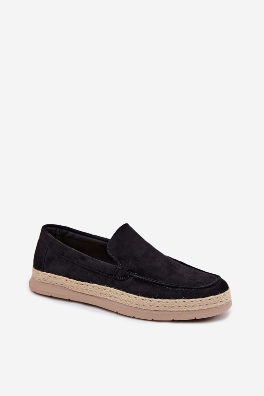 Boto pánské černé espadrilky Rexton