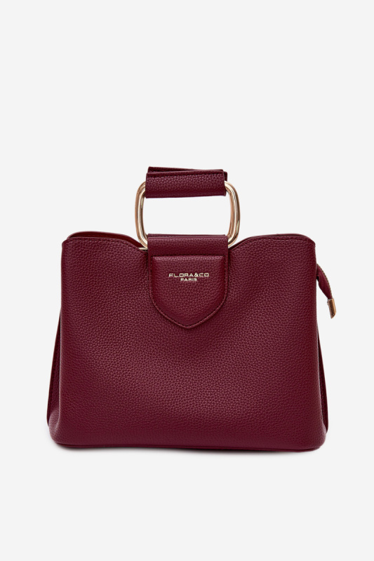 Flora&amp;Co Bordová kabelka z eko kůže