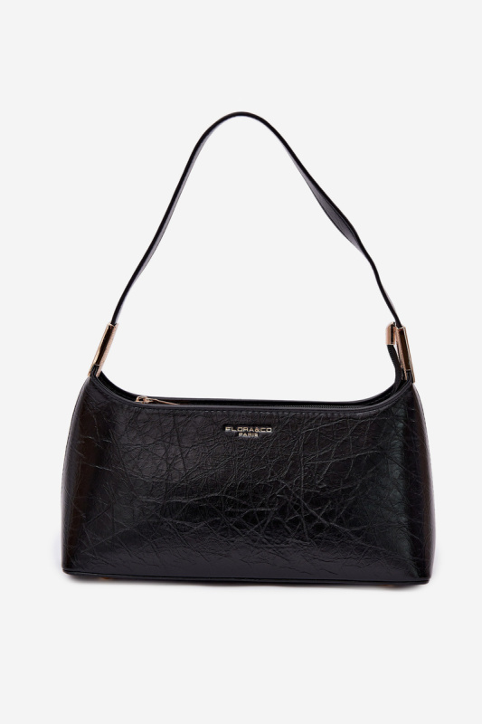 Flora&amp;Co černá eco kožená kabelka Tielle