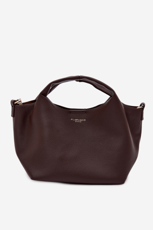 Flora&amp;Co čokoládová kabelka z umělé kůže