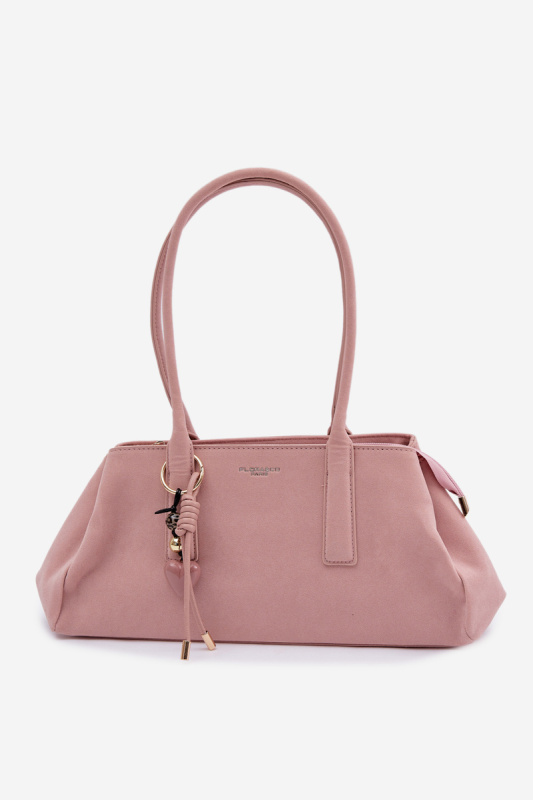 Flora&amp;Co kabelka z umělé semiše s přívěskem