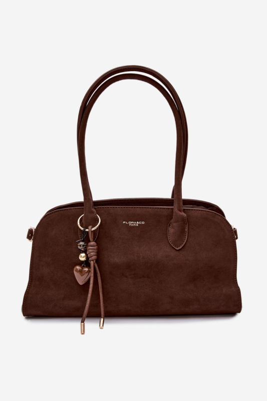 Flora&amp;Co Violette Eco Semišová čokoládová kabelka